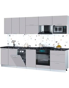 Кухонный гарнитур Интерлиния Мила Gloss 2.9-ПМ4