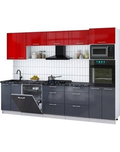 Кухонный гарнитур Интерлиния Мила Gloss 3.0-ПМ1