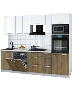 Кухонный гарнитур Интерлиния Мила Gloss 2.6-ПМ1