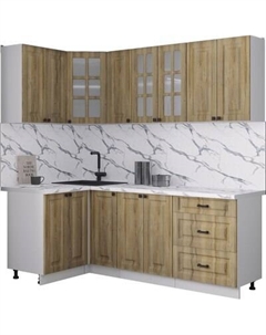 Кухонный гарнитур Интерлиния Мила Деко 1.2x2.1