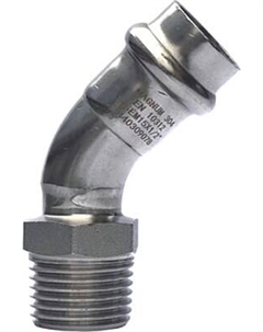 Угольник соединительный MAGNUM Steel НР 15х1/2 / L45F 15х1.5-15-T Magnum steel