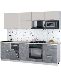 Кухонный гарнитур Интерлиния Мила Gloss 2.6-ПМ4