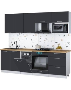 Кухонный гарнитур Интерлиния Мила Gloss 2.45-ПМ4
