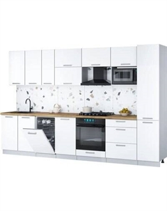 Кухонный гарнитур Интерлиния Мила Gloss 3.3-ПМ4