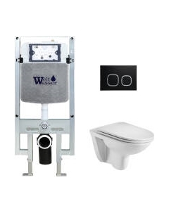 Унитаз подвесной с инсталляцией WeltWasser Amberg 497 ST+Baarbach 004 GL-WT+ Amberg RD-BL Weltwasser