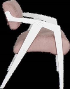 Стул Glider Темно-розовый/молочный дуб