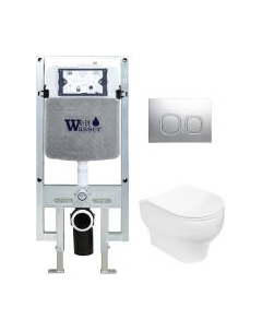 Унитаз подвесной с инсталляцией WeltWasser Amberg 497 ST+Erlenbach 004 GL-WT+ Amberg RD-MT CR Weltwasser
