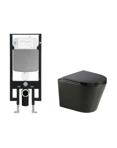 Унитаз подвесной с инсталляцией WeltWasser Amberg 497 + Salzbach 043 MT-BL + Amberg RD-WT Weltwasser