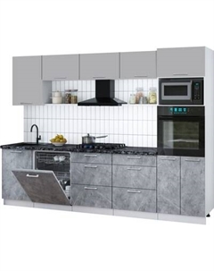 Кухонный гарнитур Интерлиния Мила Gloss 2.9-ПМ1