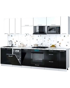 Кухонный гарнитур Интерлиния Мила Gloss 3.0-ПМ4