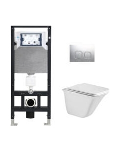 Унитаз подвесной с инсталляцией WeltWasser Amberg 506 + Rotbach 004 GL-WT + Amberg RD-MT CR Weltwasser