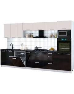 Кухонный гарнитур Интерлиния Мила Gloss 3.5-ПМ1-2
