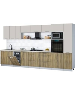 Кухонный гарнитур Интерлиния Мила Gloss 3.9-ПМ3