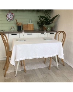 Скатерть ОМурМебель 150x120см прямоугольная с рюшами Омурмебель