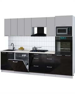 Кухонный гарнитур Интерлиния Мила Gloss 2.8-ПМ1