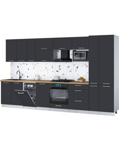 Кухонный гарнитур Интерлиния Мила Gloss 3.6-ПМ4