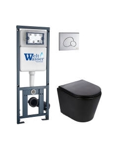 Унитаз подвесной с инсталляцией WeltWasser Marberg 410 + Salzbach 043 MT-BL + Mar 410 RD-CR Weltwasser