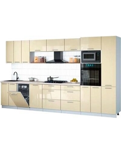 Кухонный гарнитур Интерлиния Мила Gloss 3.7-ПМ3