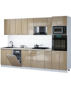 Кухонный гарнитур Интерлиния Мила Gloss 3.0-ПМ3