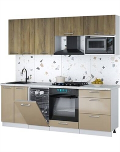 Кухонный гарнитур Интерлиния Мила Gloss 2.25-ПМ4