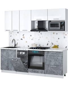 Кухонный гарнитур Интерлиния Мила Gloss 2.25-ПМ4