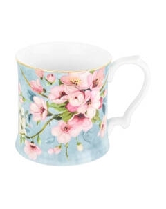 Кружка Elan Gallery Яблоневый цвет на голубом / 420427 Elan gallery