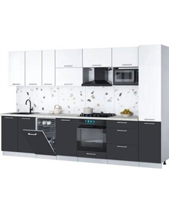 Кухонный гарнитур Интерлиния Мила Gloss 3.3-ПМ4
