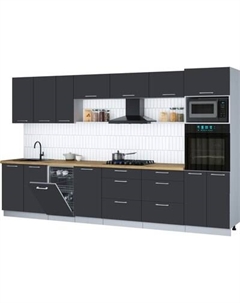 Кухонный гарнитур Интерлиния Мила Gloss 3.5-ПМ3