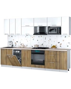 Кухонный гарнитур Интерлиния Мила Gloss 3.0-ПМ4