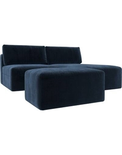 Комплект мягкой мебели Лига Диванов Лига-060 НПБ угол универсальный с пуфом / 129681 Лига диванов