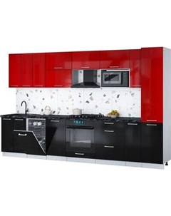 Кухонный гарнитур Интерлиния Мила Gloss 3.4-ПМ4