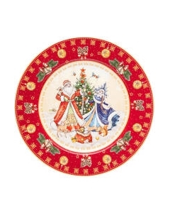 Тарелка столовая обеденная Lefard Дед Мороз и Снегурочка / 85-1716