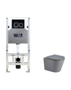 Унитаз подвесной с инсталляцией WeltWasser Amberg 506 ST + Salzbach 041 MT-GR + Amberg RD-BL Weltwasser