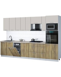 Кухонный гарнитур Интерлиния Мила Gloss 3.2-ПМ3