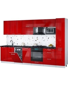 Кухонный гарнитур Интерлиния Мила Gloss 3.3-ПМ4