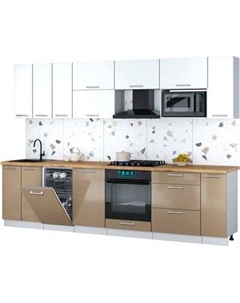 Кухонный гарнитур Интерлиния Мила Gloss 3.0-ПМ4