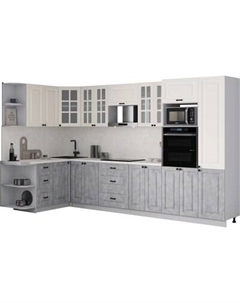 Кухонный гарнитур Интерлиния Мила Деко 1.68x3.4 LV