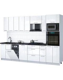Кухонный гарнитур Интерлиния Мила Gloss 3.0-ПМ3