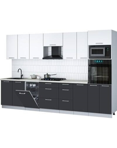 Кухонный гарнитур Интерлиния Мила Gloss 3.25-ПМ3