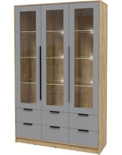 Шкаф с витриной Интерлиния Концепт КТ-ШВ3 с подсветкой