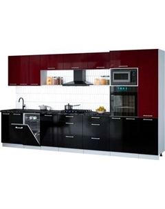 Кухонный гарнитур Интерлиния Мила Gloss 3.7-ПМ3