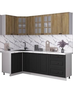 Кухонный гарнитур Интерлиния Мила Деко 1.2x2.3