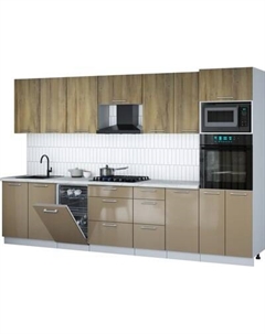 Кухонный гарнитур Интерлиния Мила Gloss 3.25-ПМ3