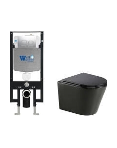 Унитаз подвесной с инсталляцией WeltWasser Amberg 497 + Salzbach 043 MT-BL + Amberg RD-MT CR Weltwasser