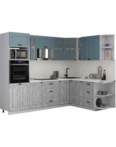 Кухонный гарнитур Интерлиния Мила Деко 1.88x2.6 PR