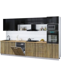 Кухонный гарнитур Интерлиния Мила Gloss 3.4-ПМ1-2