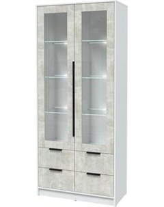 Шкаф с витриной Интерлиния Концепт КТ-ШВ2 с подсветкой