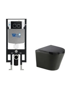 Унитаз подвесной с инсталляцией WeltWasser Amberg 497 + Salzbach 043 MT-BL + Amberg RD-CR Weltwasser