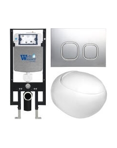 Унитаз подвесной с инсталляцией WeltWasser Amberg 497 + Jeckenbach 004 GL-WT + Amberg RD-CR Weltwasser