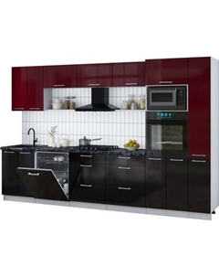 Кухонный гарнитур Интерлиния Мила Gloss 3.3-ПМ1